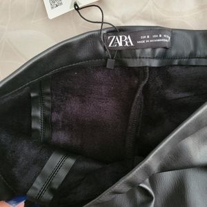 Zara Faux Leather Leggins